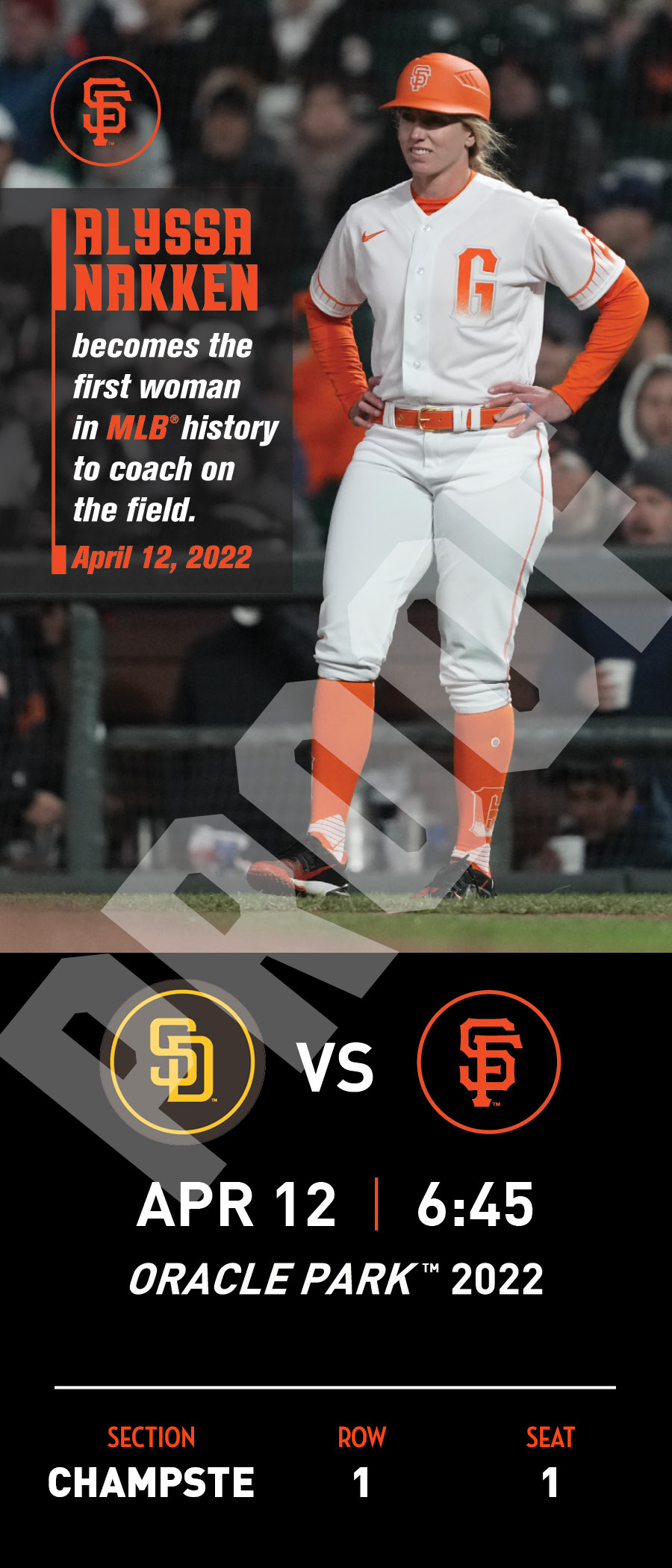 April 12, 2022: Giants' Alyssa Nakken makes history as first woman